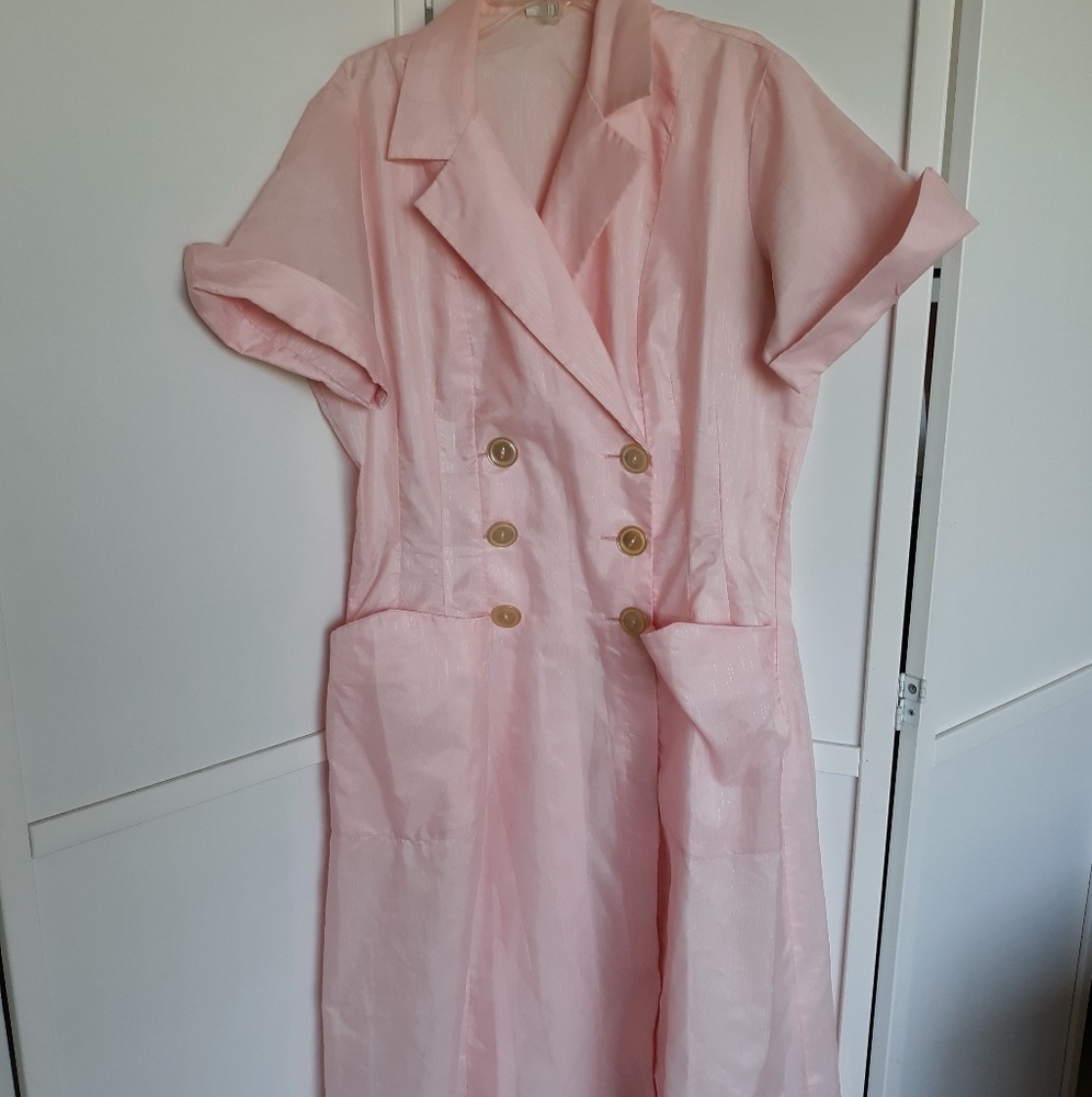 Vintage Pink Diner Dress